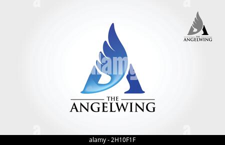 The Angelwing Vector Logo Illustration. Business corporate letter `A` logo design vector. Vector design template elements for your application. Stock Vector